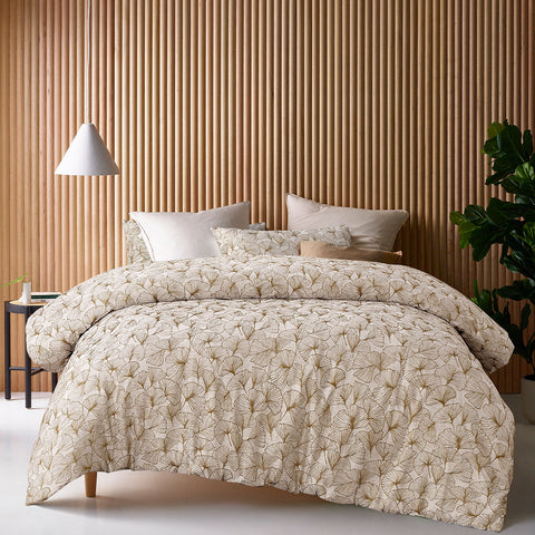 Accessorize Eden Jacquard Quilt Cover Set King - Foliage Design, Polyester - SuperSaverAU - view 1