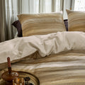 Bedding House Elie Queen Cotton Sateen Quilt Cover Set - Natural Stripes - SuperSaverAU - view 3