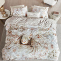 Riviera Maison Everlasting Natural Cotton Quilt Cover Set King - Leaves/Flowers Print - SuperSaverAU - view 1