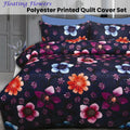 Big Sleep Floating Flowers Quilt Cover Set Double - Floral Print, Microfiber - SuperSaverAU - view 1