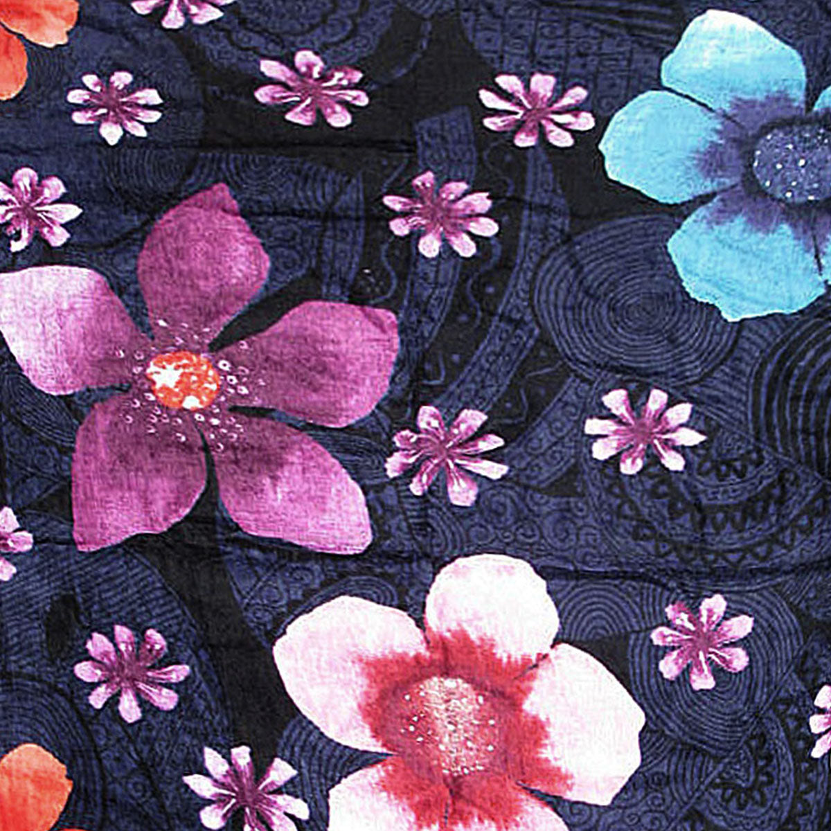 Big Sleep Floating Flowers Quilt Cover Set Double - Floral Print, Microfiber - SuperSaverAU - view 2