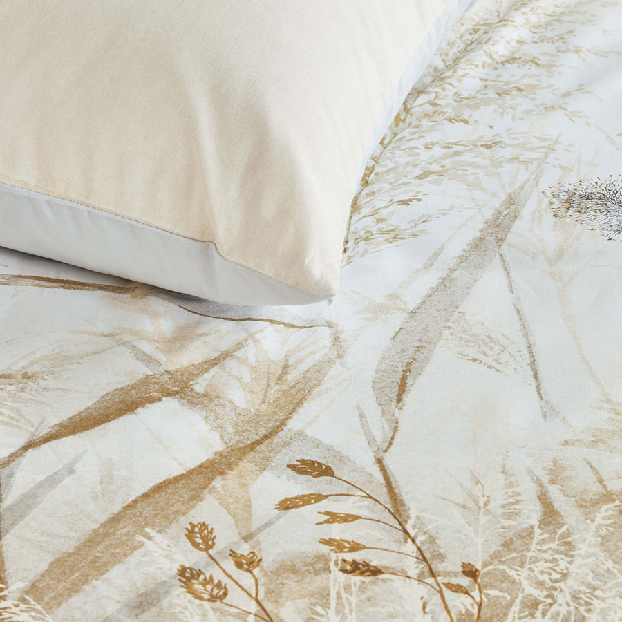 Bedding House Florine Sand Cotton Quilt Cover Set King - Meadow Landscape Print - SuperSaverAU - view 1
