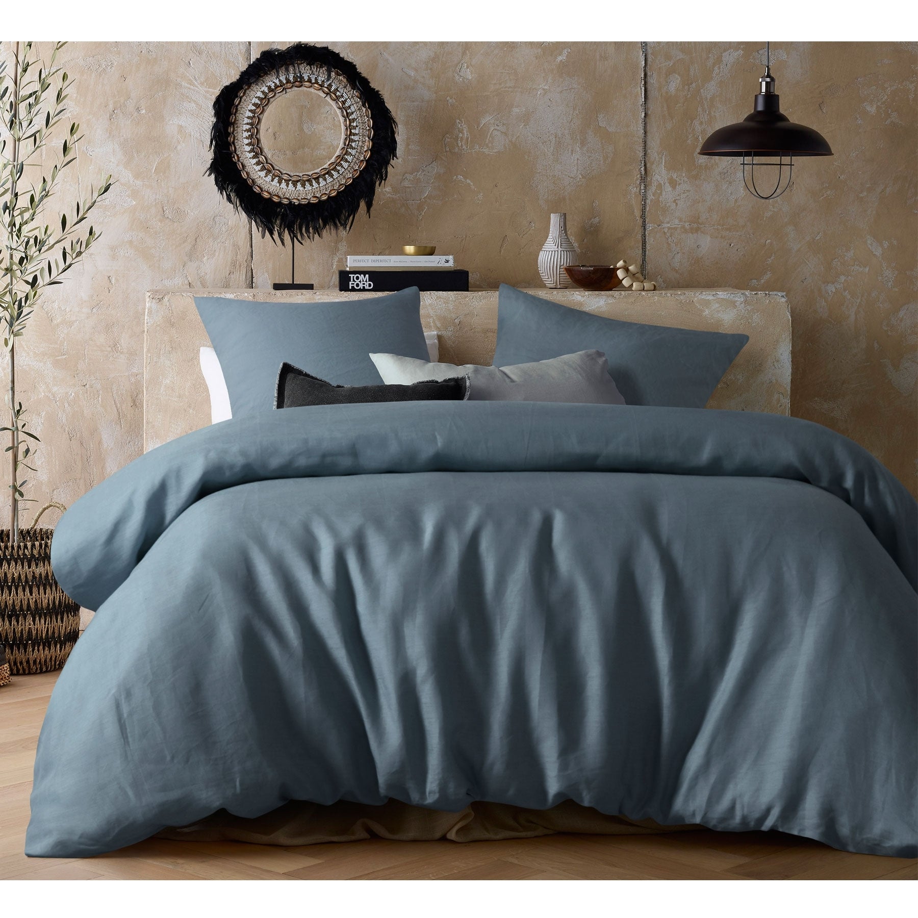 Vintage Homewares Eucalyptus 100% Hemp Quilt Cover Set King - Breathable & Anti-bacterial - SuperSaverAU - view 1