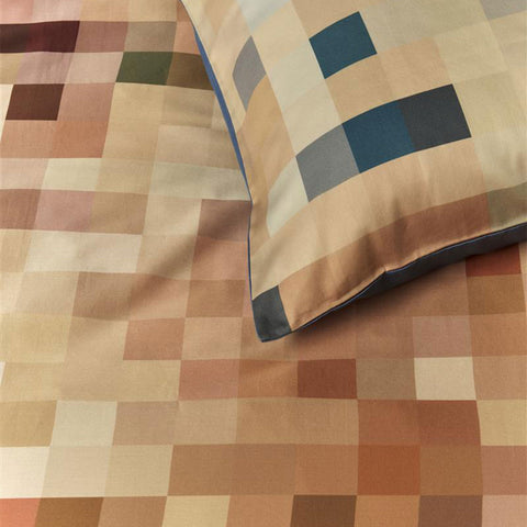 Bedding House Homage Multi Cotton Sateen Quilt Cover Set King - Organic, Pixel Design - SuperSaverAU - view 1