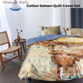 Bedding House Homage Multi Quilt Cover Set, 100% Organic Cotton Sateen, Queen - SuperSaverAU - view 1