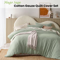 Vintage Design Homewares Hugo Sage Cotton Gauze Quilt Cover Set 210cm x 210cm - SuperSaverAU - view 1