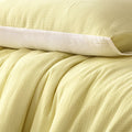 Vintage Design Homewares Hugo Reversible White Butter Cotton Quilt Cover Set Queen - SuperSaverAU - view 3