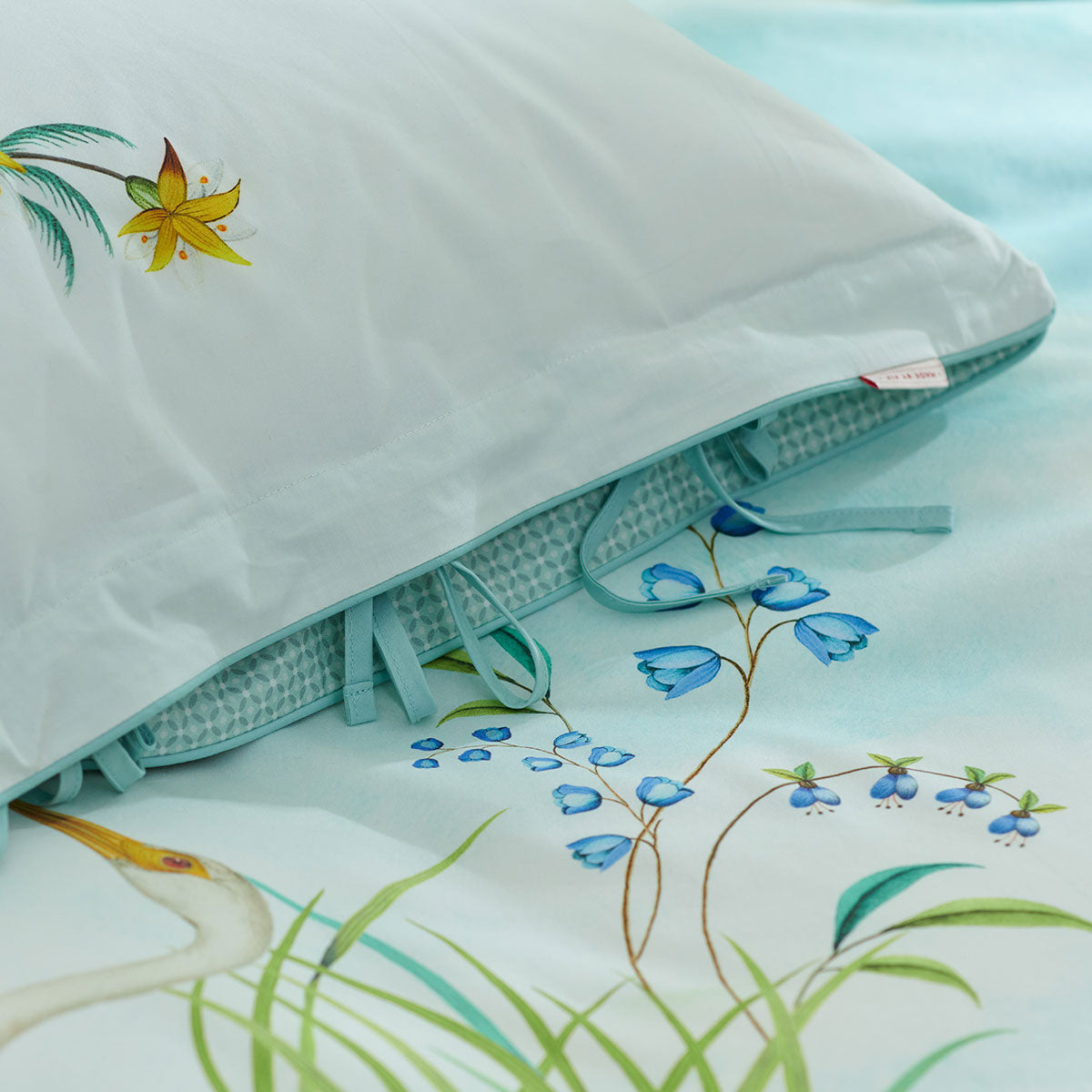 PIP Studio Jolie White Cotton Quilt Cover Set King - Landscape Print Design - SuperSaverAU - view 2