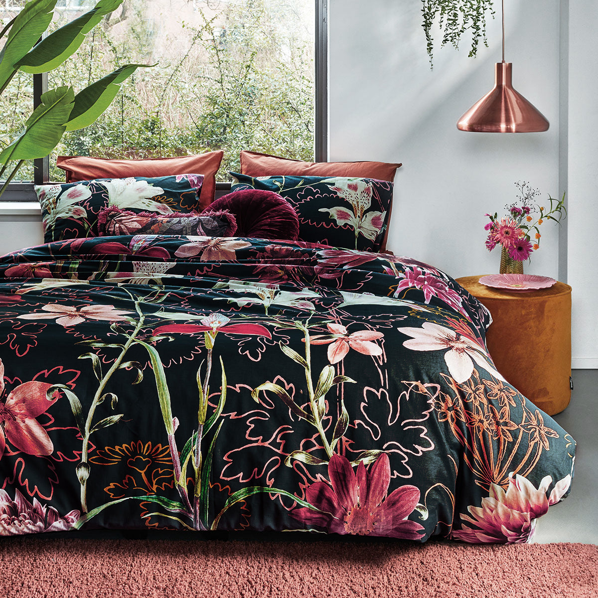 Bedding House Joy Multi Cotton Quilt Cover Set Queen - Floral Print, 144 TC - SuperSaverAU - view 1