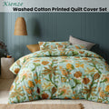 Accessorize Kienze Washed Cotton Floral Printed Quilt Cover Set Queen - SuperSaverAU - view 2