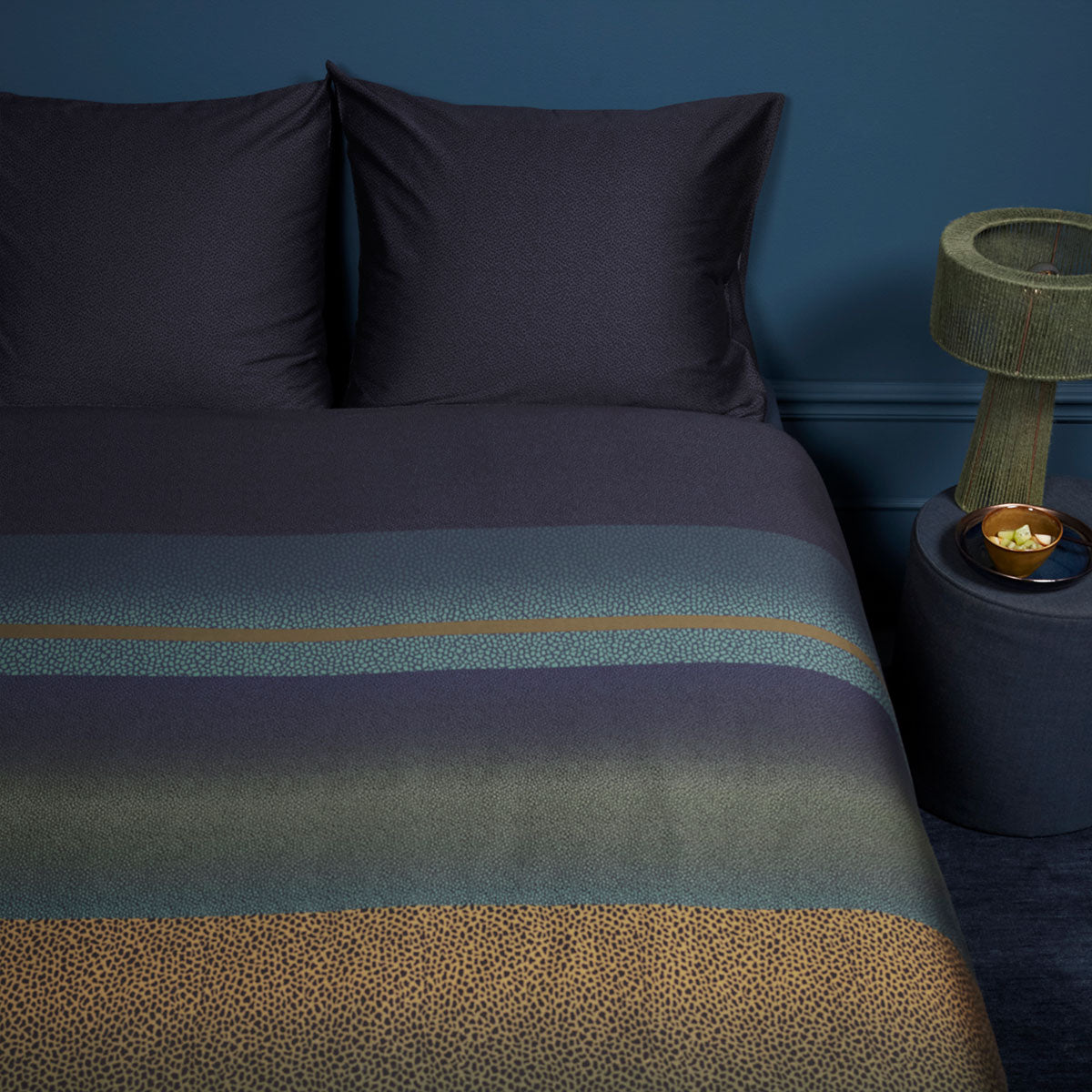 Bedding House Lenny Cotton Sateen Quilt Cover Set 220TC - Blue, Queen
