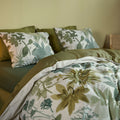 Bedding House Lilian Queen Cotton Percale Quilt Cover Set - Green Foliage - SuperSaverAU - view 3