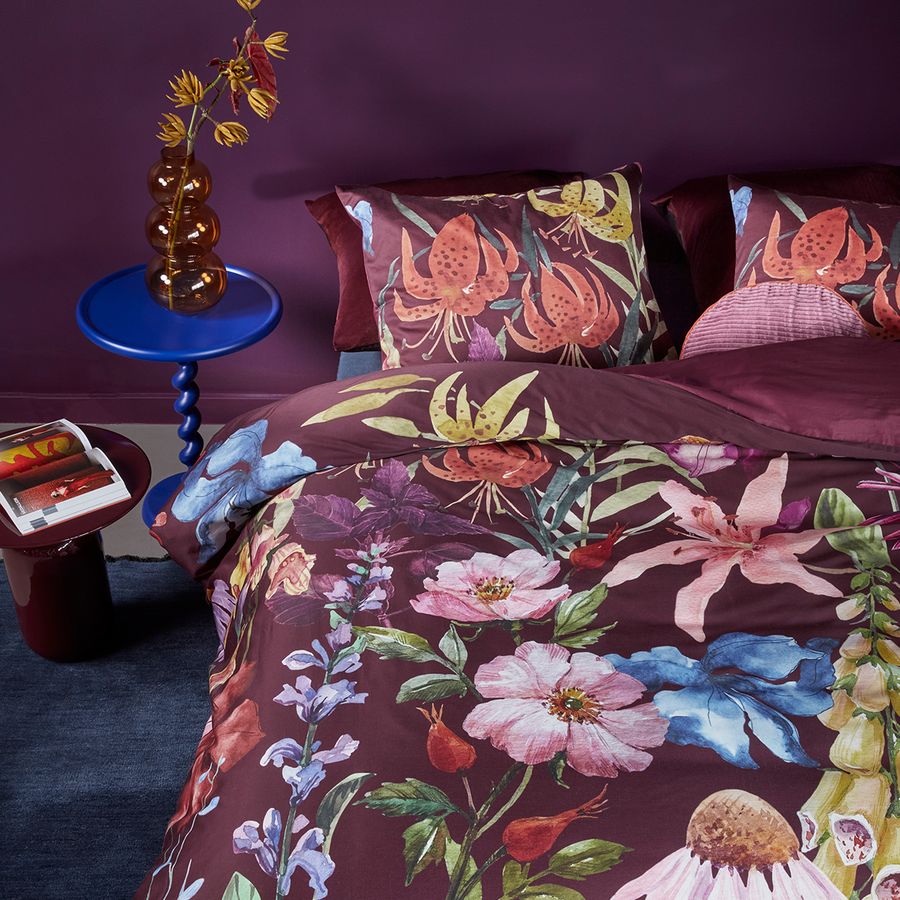 Bedding House Lily Cotton Sateen Floral Quilt Cover Set 220TC - Multi, Queen