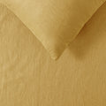 Vintage Design Homewares 100% Linen Ochre Quilt Cover Set King - Solid Colour Design - SuperSaverAU - view 2