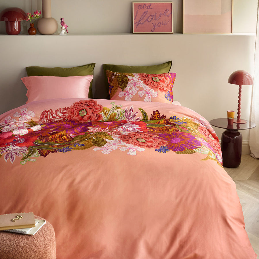 Oilily Livia Cotton Sateen Floral Quilt Cover Set 200TC - Multi, Queen