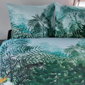 Bedding House Madagascar Green Cotton Quilt Cover Set Queen - Foliage Print Design - SuperSaverAU - view 2