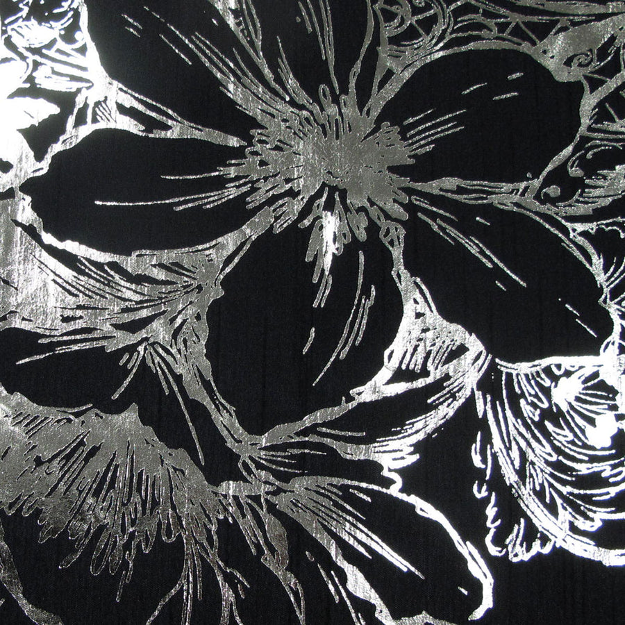 Accessorize Majestic Floral Quilt Cover Set - Black, Double