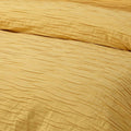 Vintage Design Homewares Malvern Ochre Cotton Quilt Cover Set Double - 100% Cotton, Texture Design - SuperSaverAU - view 1