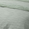 Vintage Design Homewares Malvern Sage Cotton Quilt Cover Set King - 100% Cotton, Texture Design - SuperSaverAU - view 2