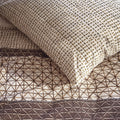 Bedding House Mathis Cotton Geometric Quilt Cover Set 144TC - Natural, Queen
