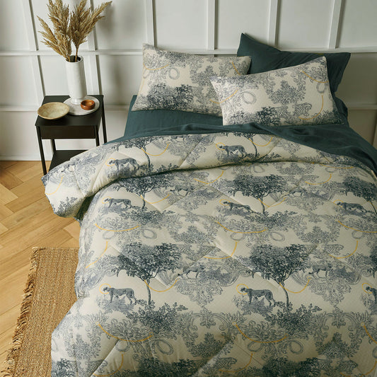 Big Sleep Matteo Printed Quilt Cover Set King - Damask Print, 180 Thread Count