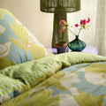 Oilily Melodi Cotton Sateen Floral Quilt Cover Set 200TC - Green, Queen