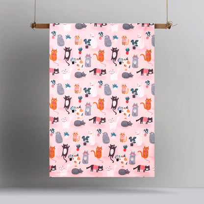 Happy Kids Miaow Glow in the Dark Quilt Cover Set Single - 180 Thread Count, Polyester