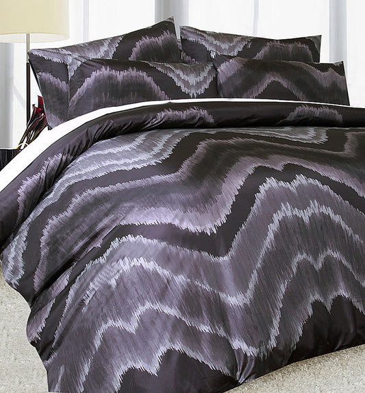 Big Sleep Midnight Quilt Cover Set Black - Double, Soft Microfibre, Machine Washable