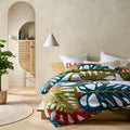 Accessorize Monstera Digital Printed Cotton Quilt Cover Set King - Leaves Design - SuperSaverAU - view 1