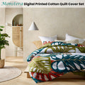 Accessorize Monstera Digital Printed Cotton Quilt Cover Set Queen - Leaves Design - SuperSaverAU - view 1