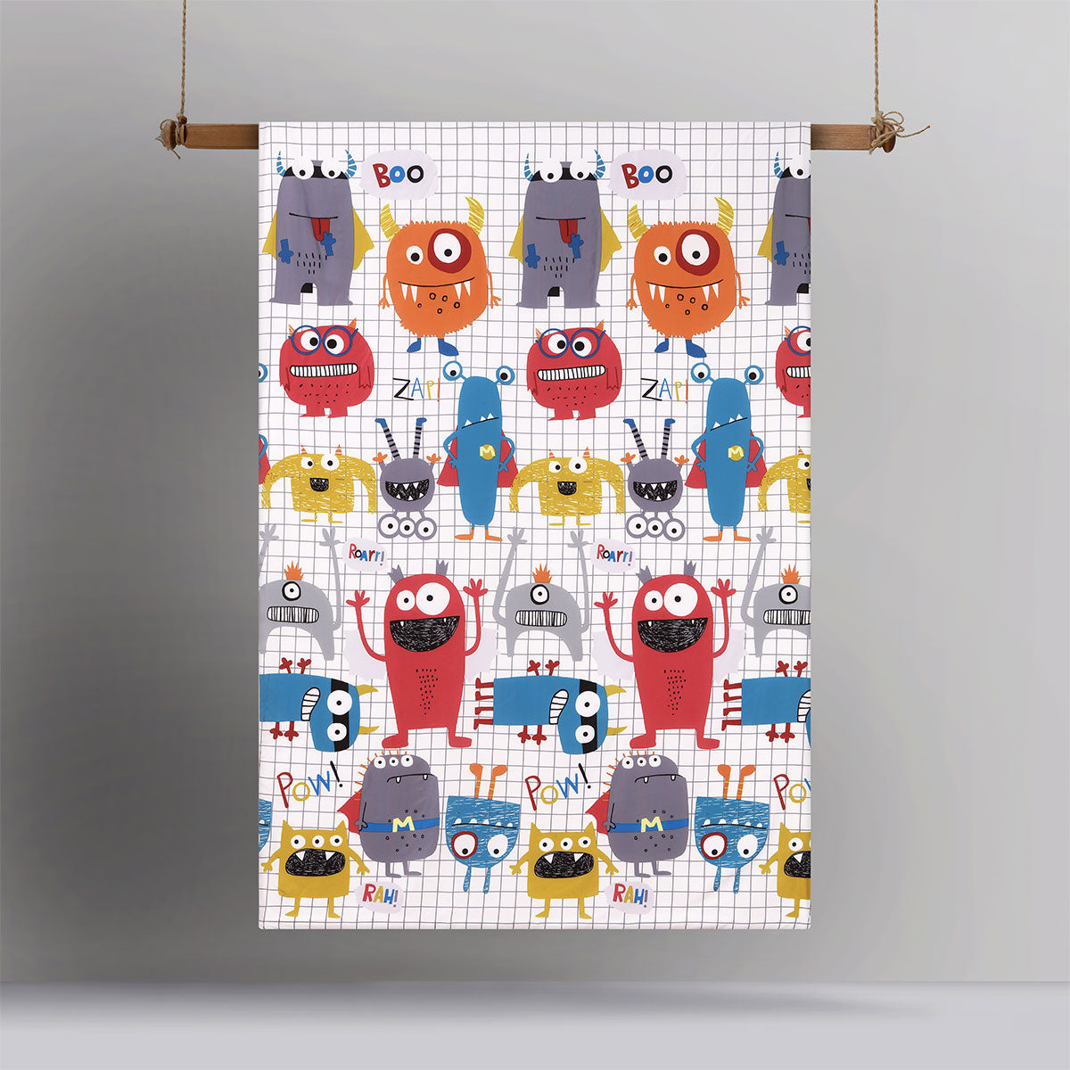 Happy Kids Monster Squad Glow in the Dark Quilt Cover Set Single, 180 Thread Count