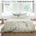 PIP Studio Okinawa White Quilt Cover Set King - Peacocks Print, 200TC Cotton - SuperSaverAU - view 1