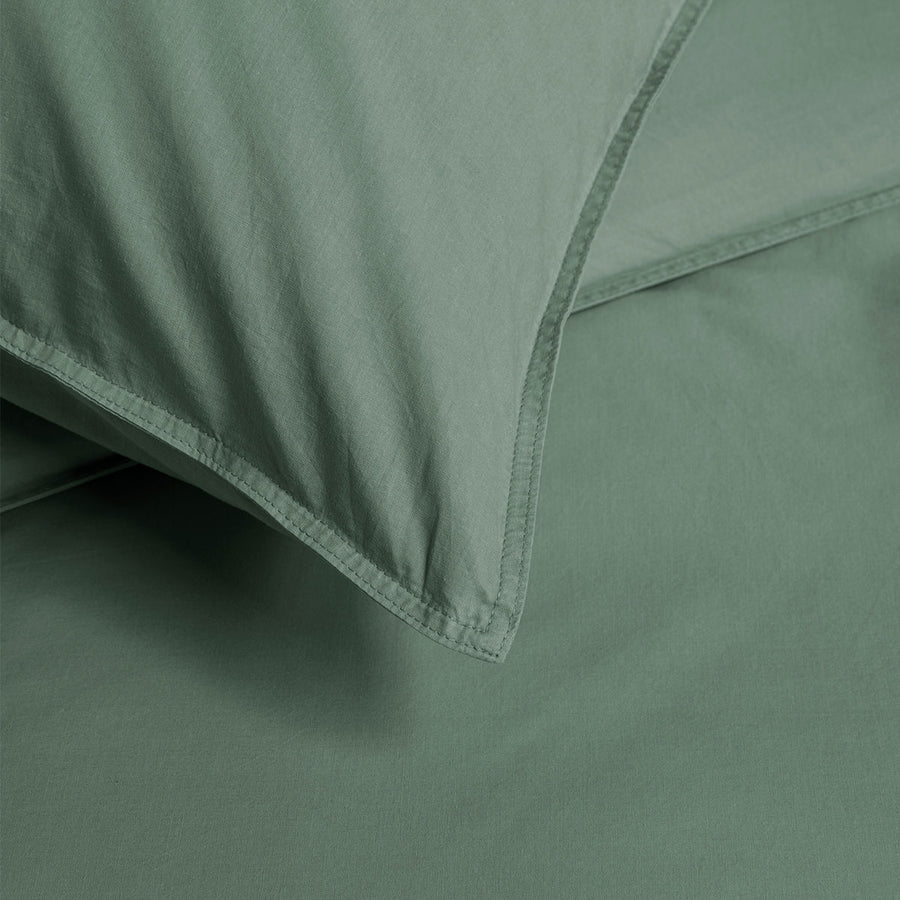 Beddinghouse Organic Cotton King Quilt Cover Set - GOTS Certified, Green - SuperSaverAU - view 1