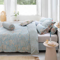 PIP Studio Origami Tree Light Blue Quilt Cover Set King - 100% Cotton, Reversible - SuperSaverAU - view 1