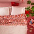 Oilily Paisley Pink Cotton Sateen Quilt Cover Set King - 100% Cotton, 2 Pillowcases - SuperSaverAU - view 1