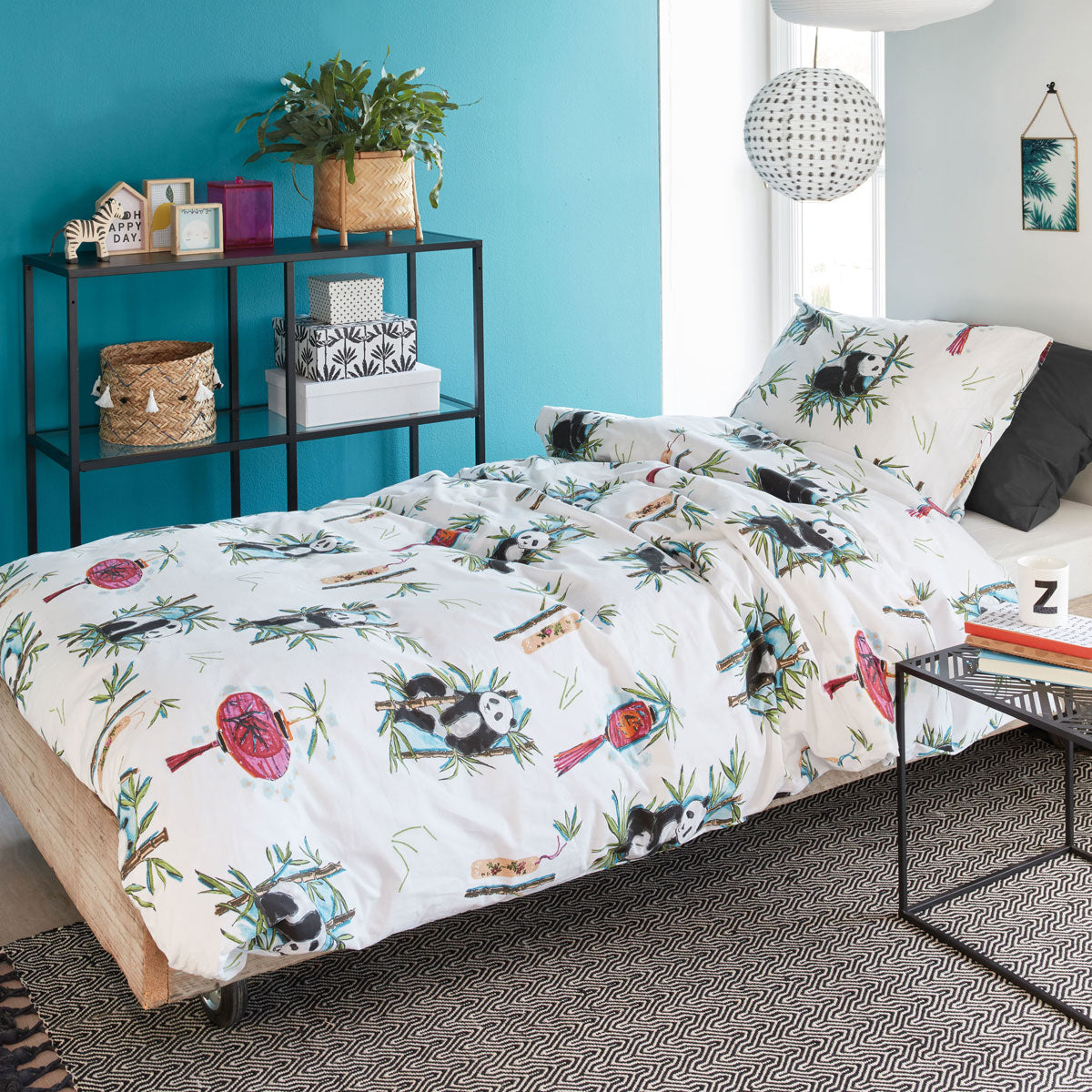 Bedding House Panda Dream Cotton Quilt Cover Set Single - 140 x 210 cm, Animal Print - SuperSaverAU - view 1