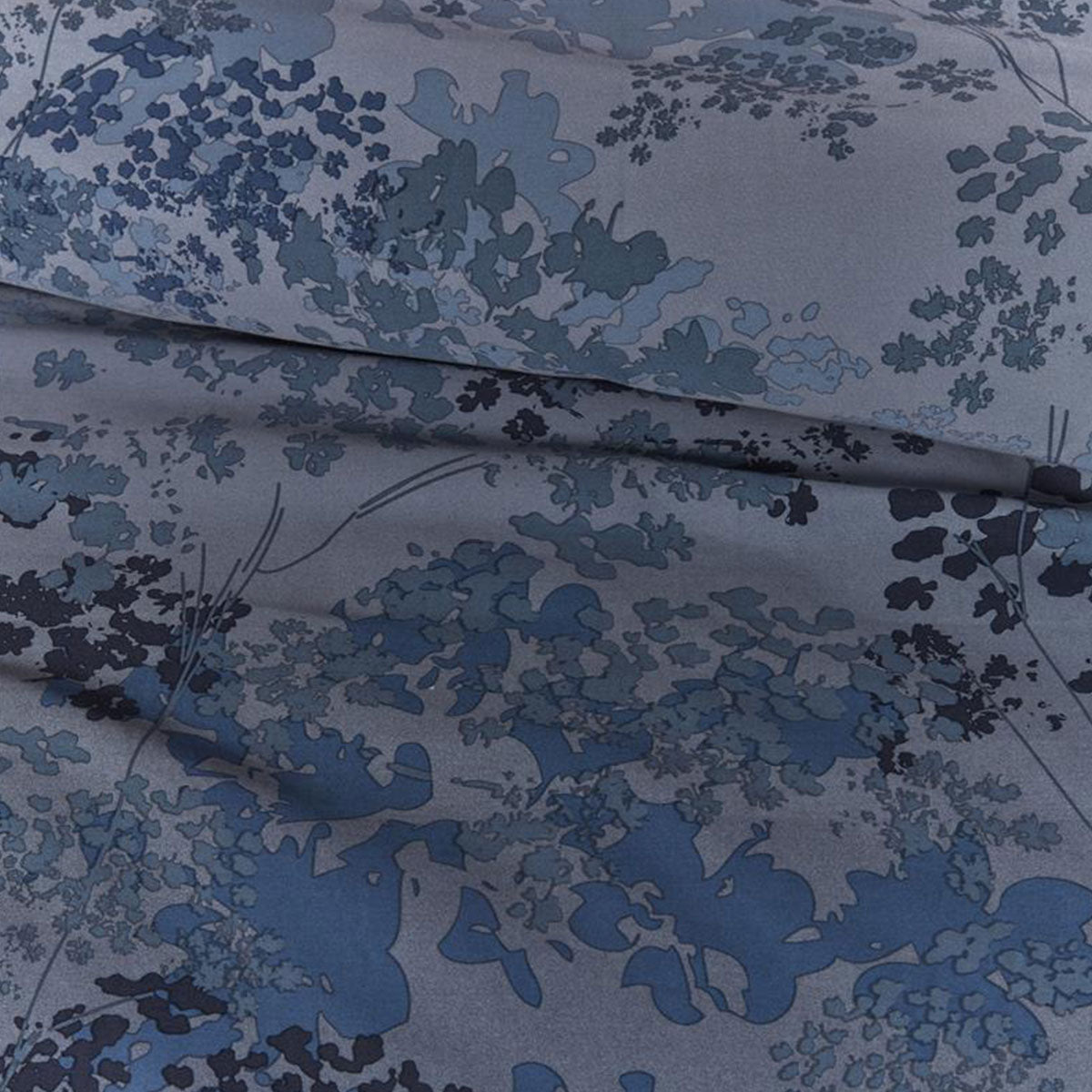 Bedding House Pantalla Blue Bamboo Cotton Quilt Cover Set King - Floral Design, All Seasons - SuperSaverAU - view 2