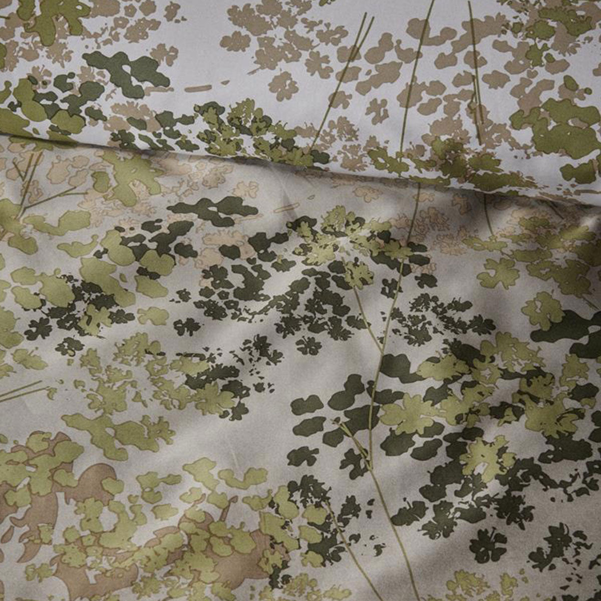 Bedding House Pantalla Green Bamboo Cotton Quilt Cover Set King - Floral Design, All Seasons - SuperSaverAU - view 2