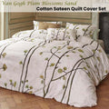 Bedding House Van Gogh Floral Print Quilt Cover Set Queen - Cotton Sateen - SuperSaverAU - view 1