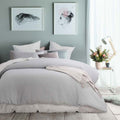 Accessorize Silver Waffle Polyester Quilt Cover Set Double - Lightweight Comfort - SuperSaverAU - view 1
