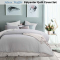 Accessorize Silver Waffle Quilt Cover Set Queen - Lightweight Polyester Comfort - SuperSaverAU - view 1