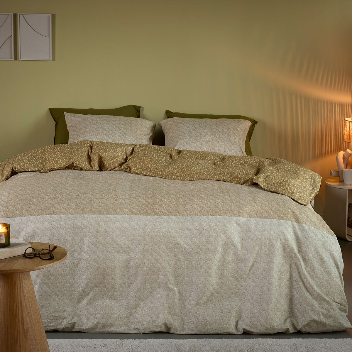 Bedding House Sanna King Cotton Percale Quilt Cover Set - Gold Gradient - SuperSaverAU - view 1