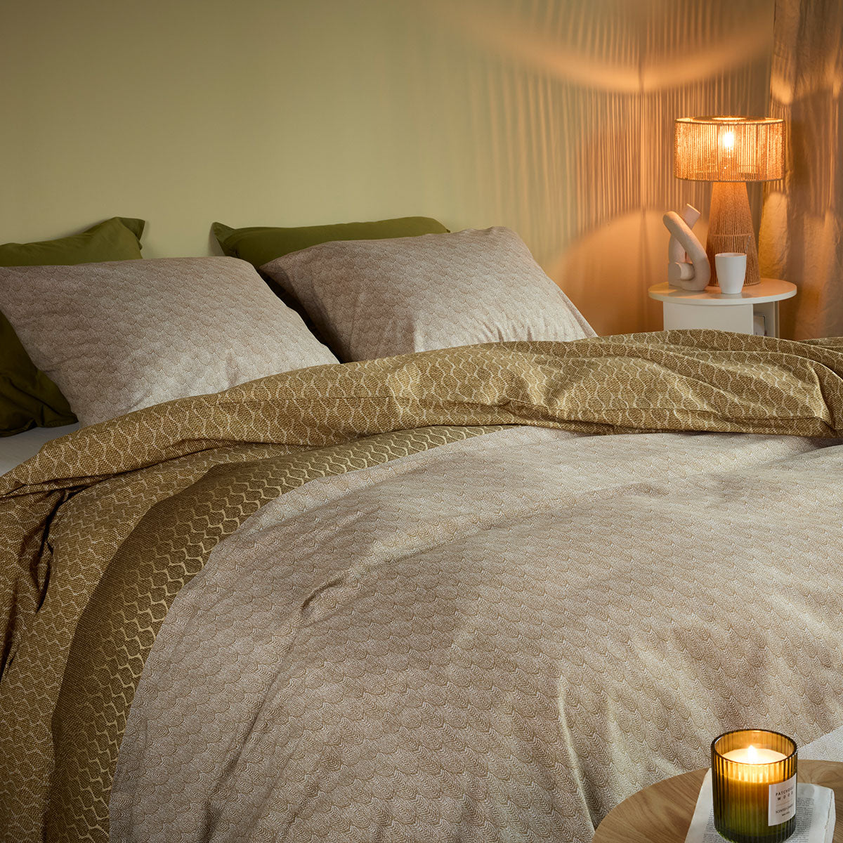 Bedding House Sanna King Cotton Percale Quilt Cover Set - Gold Gradient - SuperSaverAU - view 3