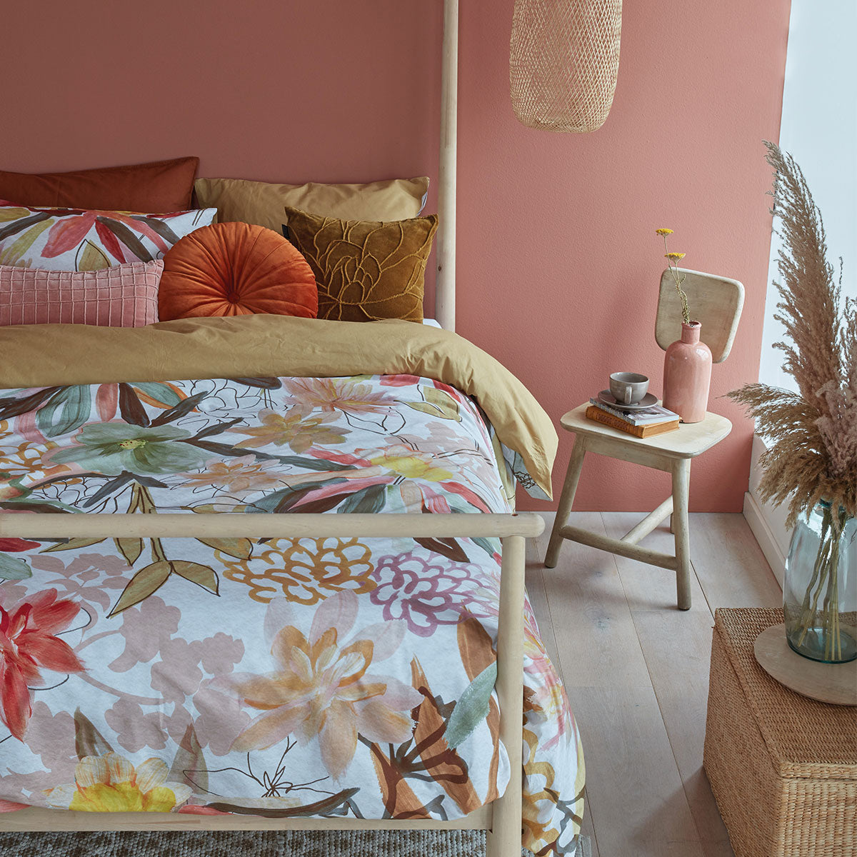 Bedding House Scarlett Multi Cotton Quilt Cover Set Queen - Floral Print, 100% Cotton - SuperSaverAU - view 1