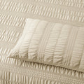 Accessorize Seersucker Polyester Quilt Cover Set - Natural, King