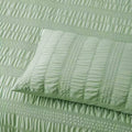 Accessorize Seersucker Sage Quilt Cover Set King - 1 Quilt Cover & 2 Pillowcases - SuperSaverAU - view 3
