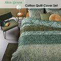 Bedding House Skin Green Cotton Quilt Cover Set King - Snake Print Design - SuperSaverAU - view 2