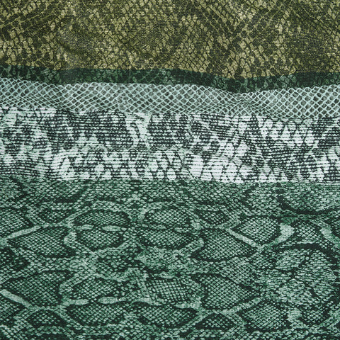 Bedding House Skin Green Cotton Quilt Cover Set Queen - Snake Print Design - SuperSaverAU - view 1