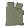 Bedding House Summer Seersucker Cotton Quilt Cover Set - Green, King