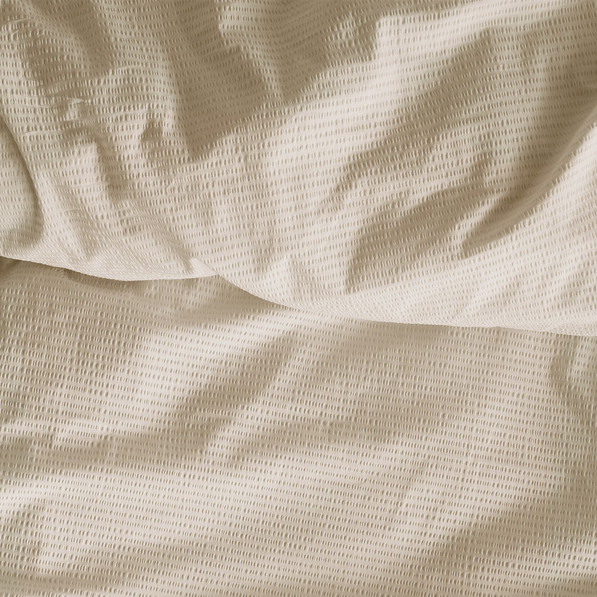 Bedding House Summer Seersucker Cotton Quilt Cover Set - Sand, King